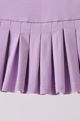 Purple pleated skort
