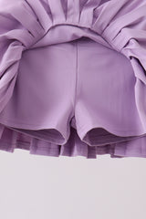 Purple pleated skort