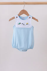 Blue Vehicle Embroidered Bubble