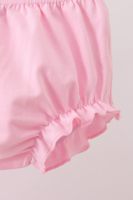 Pink football applique everyone has fun bloomer set