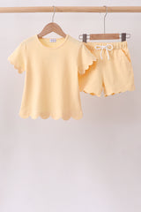 Buttercup Scalloped Shorts Set