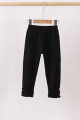 Black icing ruffle pants