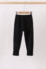 Black icing ruffle pants