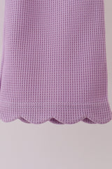 Lavender scalloped pants set