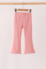 Pink scalloped bell pants