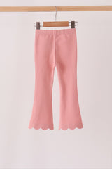Pink scalloped bell pants
