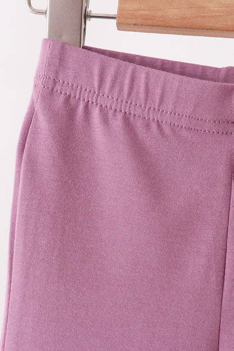 Dusty mauve scalloped bell pants