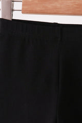 Black scalloped leggings