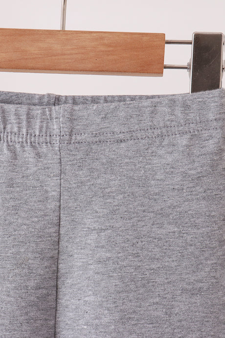 Grey scalloped leggings