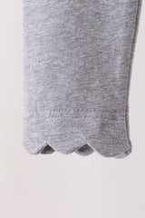 Grey scalloped leggings