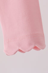 Pink scalloped leggings