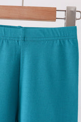 Teal scalloped leggings