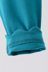 Teal scalloped leggings