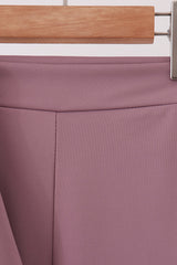 Dusty plum scallped zipper active set