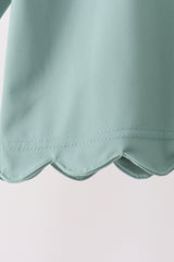 Sage scallped zipper active set