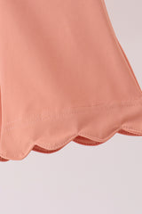 Coral scallped zipper active set