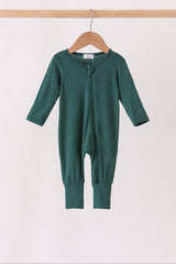 Forest zipper bamboo romper
