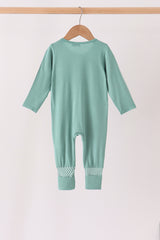 Sage zipper bamboo anti-slip romper