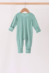 Sage zipper bamboo romper
