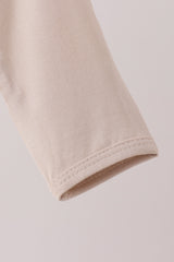 Beige zipper bamboo romper
