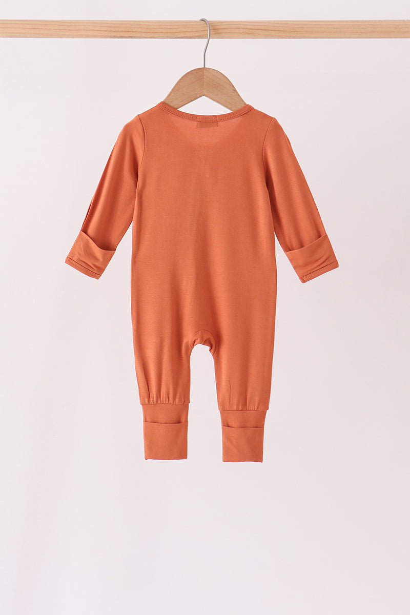 Caramel zipper bamboo romper