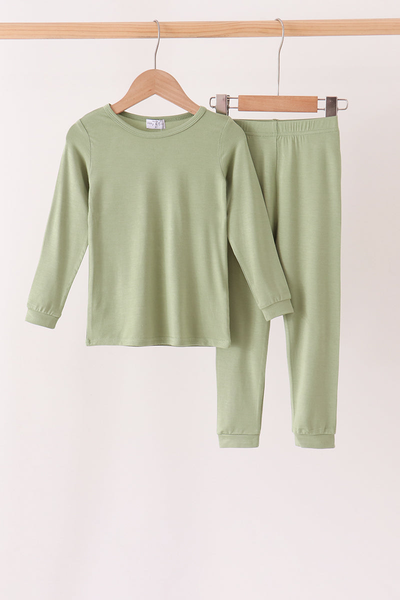 Green bamboo pajama set