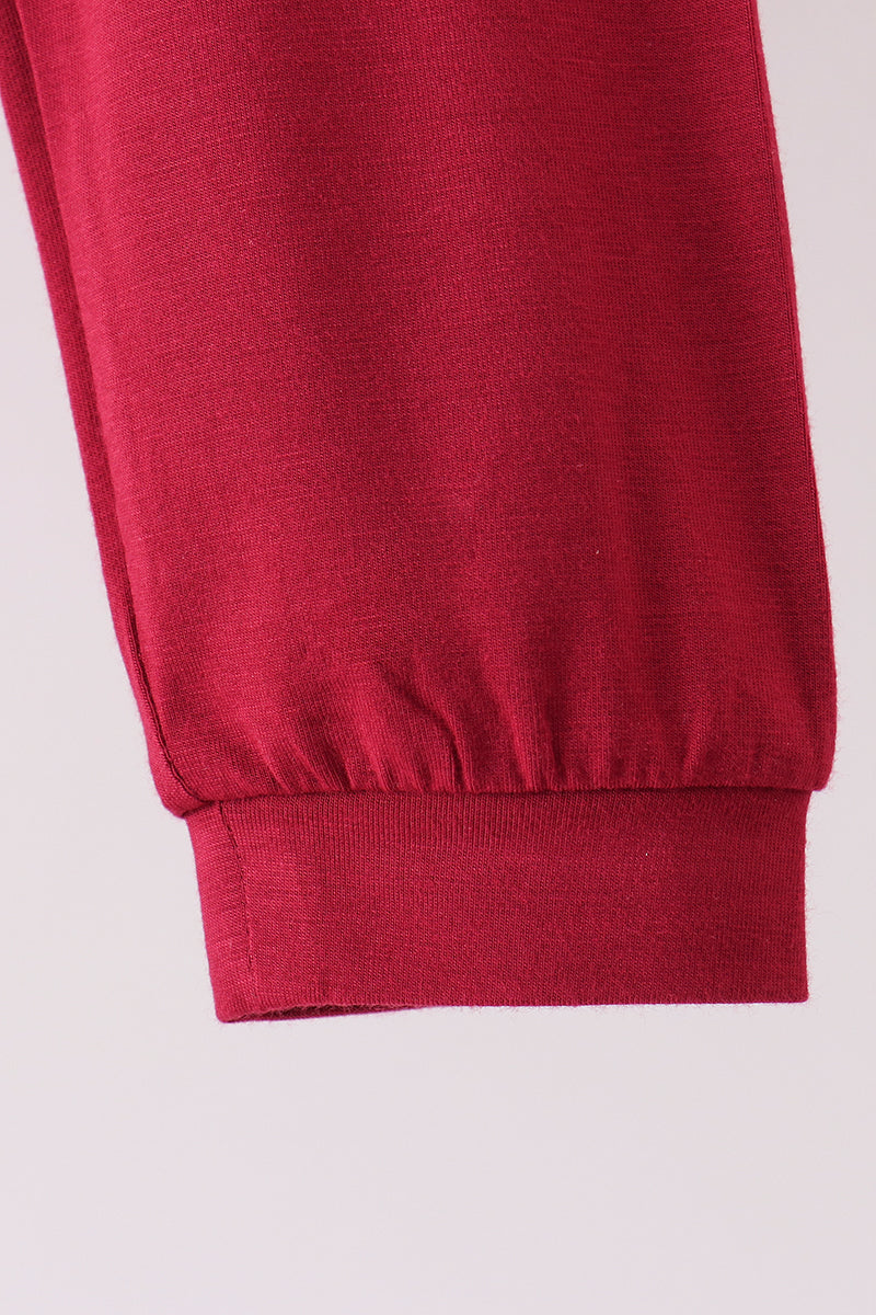 Burgundy bamboo pajama set