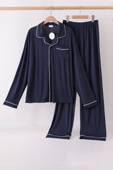Navy bamboo mom pajama set