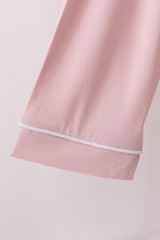Pink bamboo mom pajama set