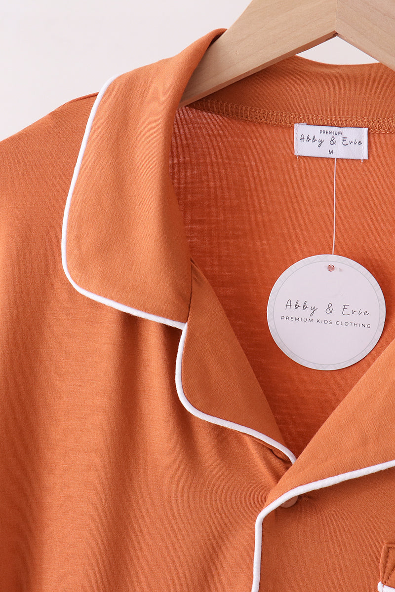 Caramel bamboo mom pajama set
