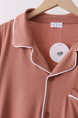 Dusty rose bamboo mom pajama set