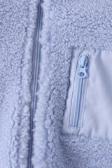 Blue fleece zipper jacket