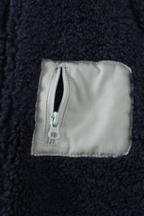 Navy fleece zipper jacket