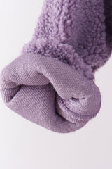 Purple fleece zipper jacket