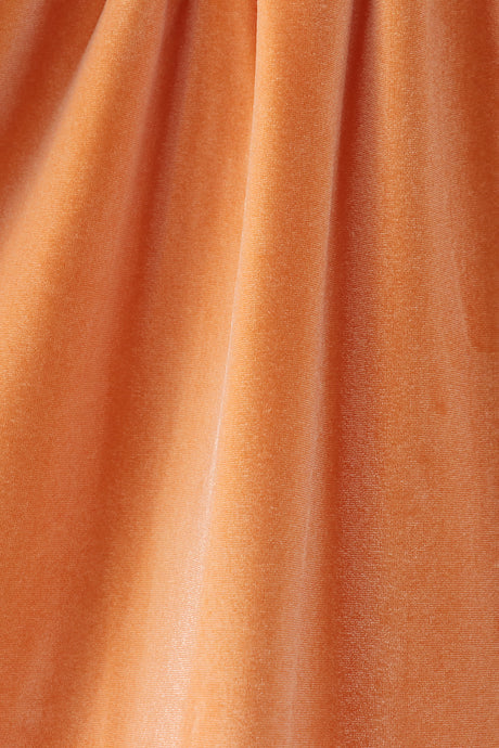 Gold velvet bow dress