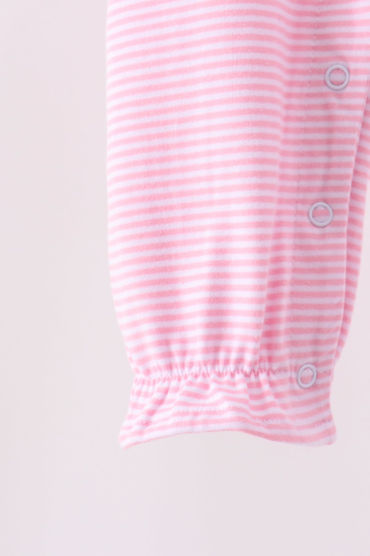 Pink turkey embroidery stripe romper