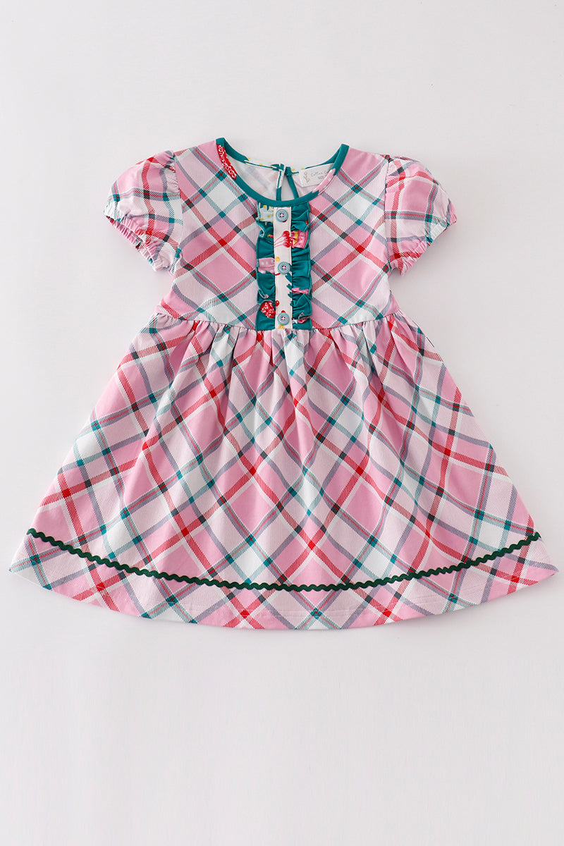 Platinum Pink plaid dress  Honeydew USA