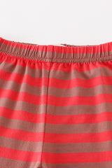 Platinum Red stripe ruffle pants