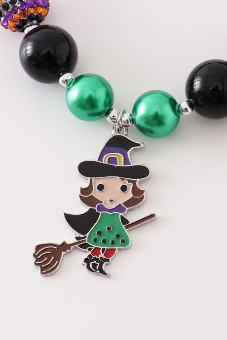 Halloween witch bubble chunky necklace