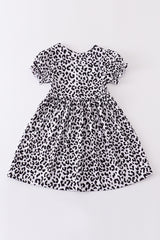 Black leopard print dress mommy & me