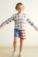 Patriotic sequin girl shorts