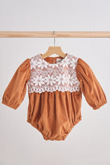 Carmel velvet lace girl bubble