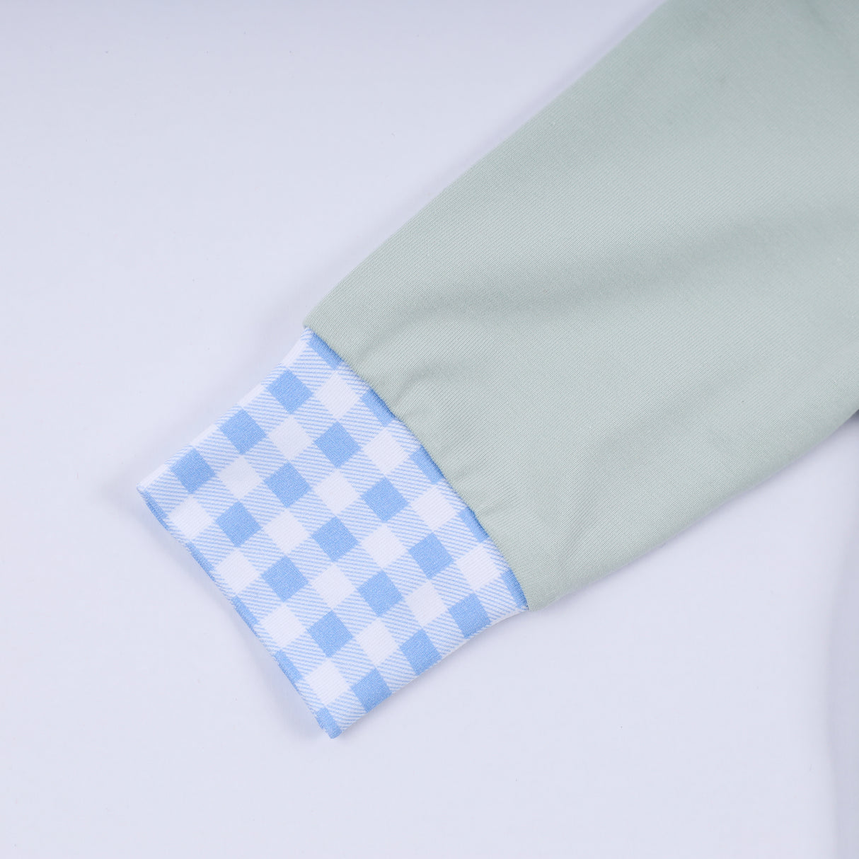 Sage cow hand smocked bubble