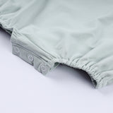 Sage cow hand smocked bubble