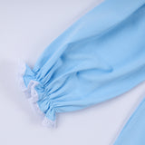 Blue nativity hand smocked dress