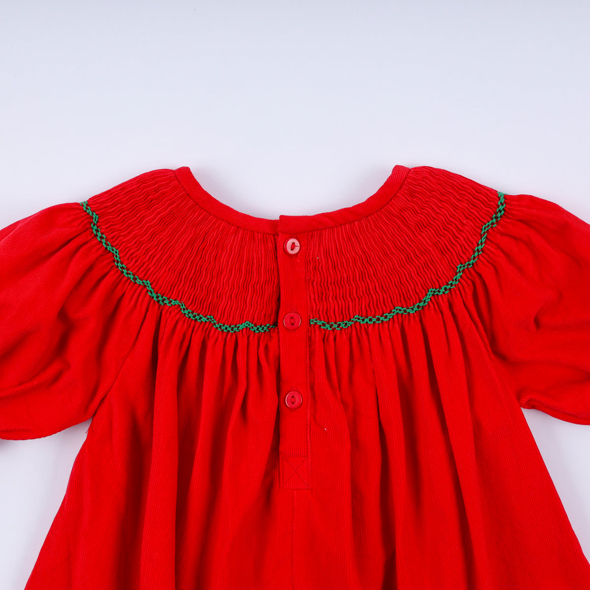 Red Tree Dress Red christmas tree hand smocked dress – Honeydew USA