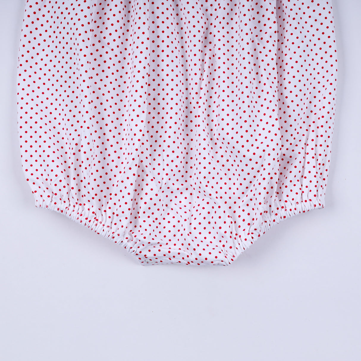 Red gingerbread hand smocked bubble