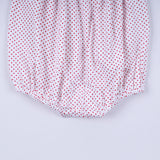 Red gingerbread hand smocked bubble