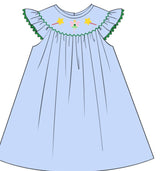 Blue fairy hand smocked dress