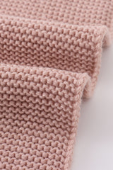 Pink baby knitted soft blanket
